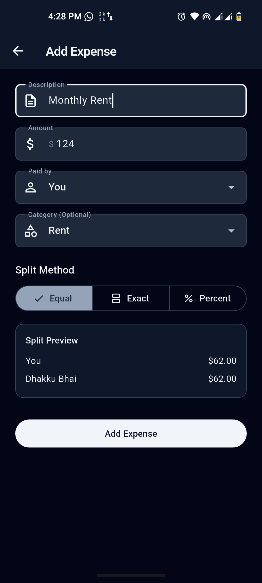 add expense